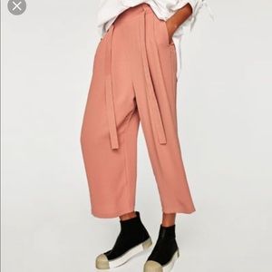 Zara paperbag high waisted culottes